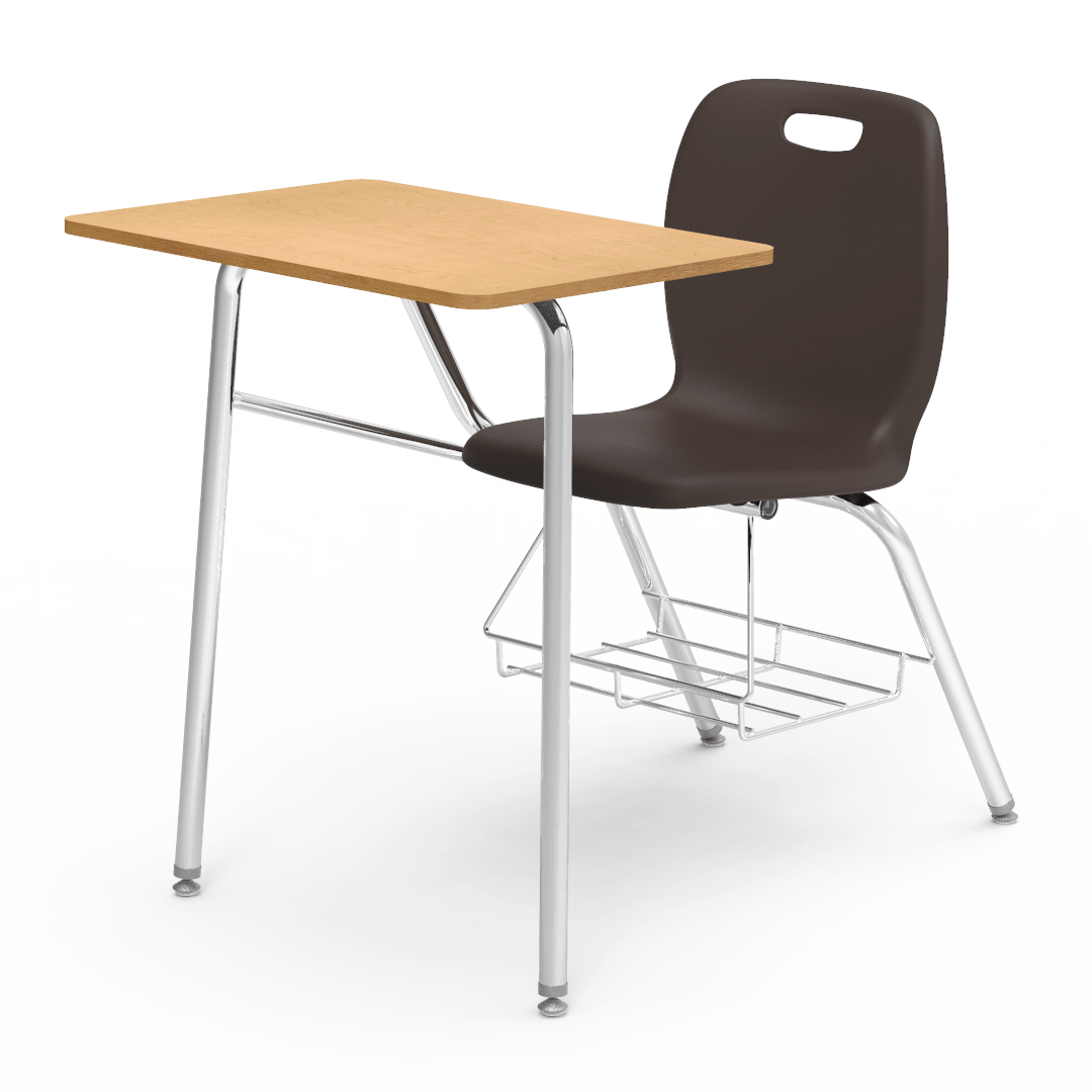 Virco N2 Series Combo School Desk - Laminate Top (Virco N240BR) - SchoolOutlet