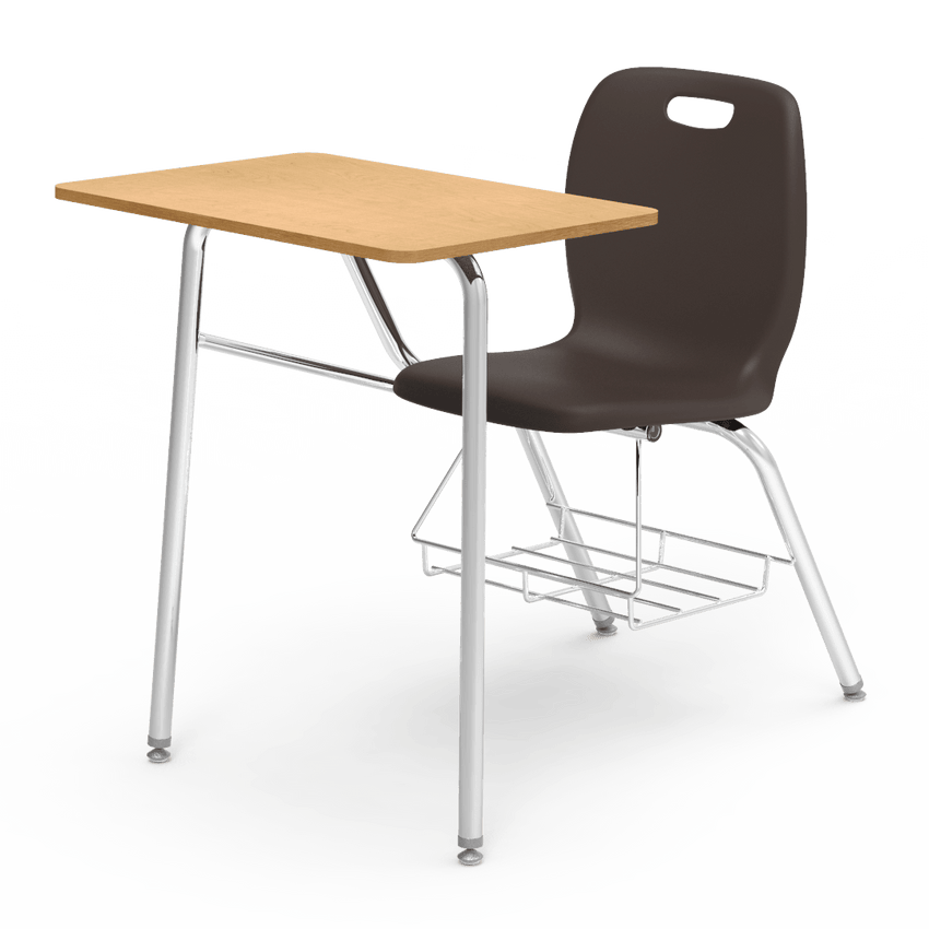 Virco N2 Series Combo School Desk - Laminate Top (Virco N240BR) - SchoolOutlet