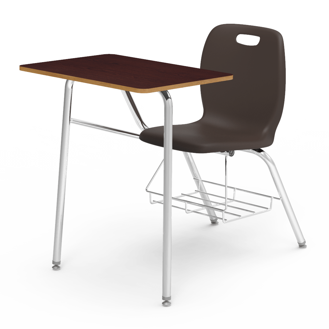 Virco N2 Series Combo School Desk - Laminate Top (Virco N240BR) - SchoolOutlet