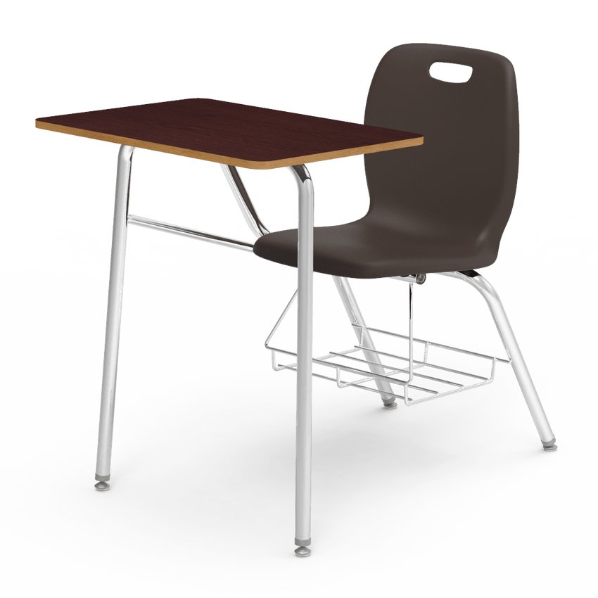 Virco N2 Series Combo School Desk - Laminate Top (Virco N240BR) - SchoolOutlet