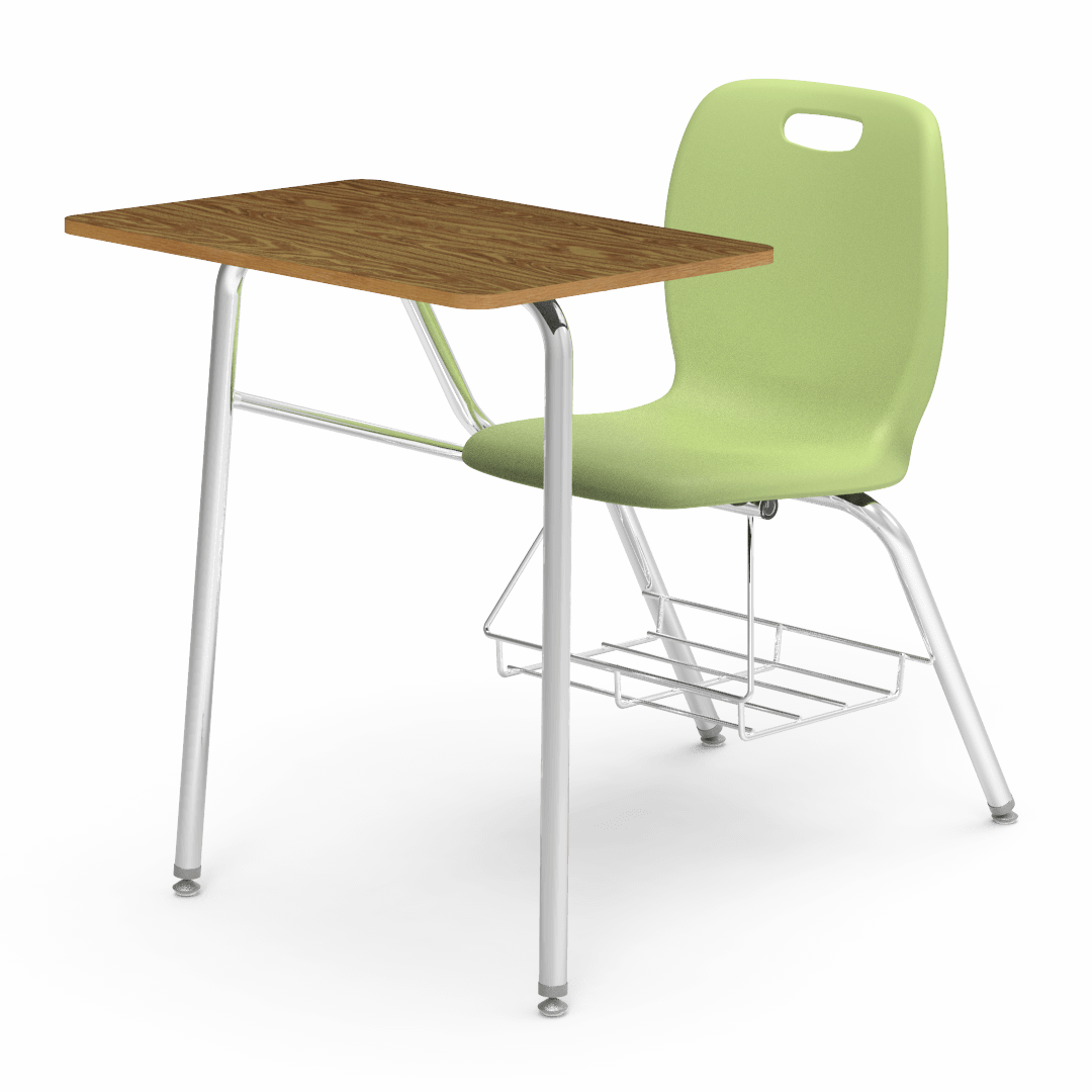 Virco N2 Series Combo School Desk - Laminate Top (Virco N240BR) - SchoolOutlet