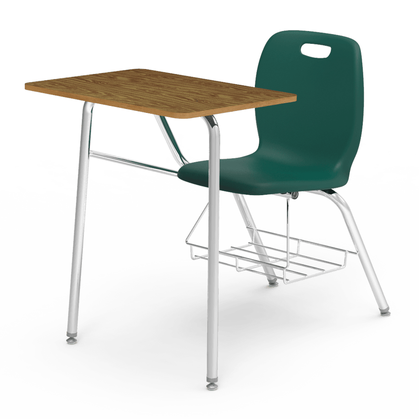 Virco N2 Series Combo School Desk - Laminate Top (Virco N240BR) - SchoolOutlet