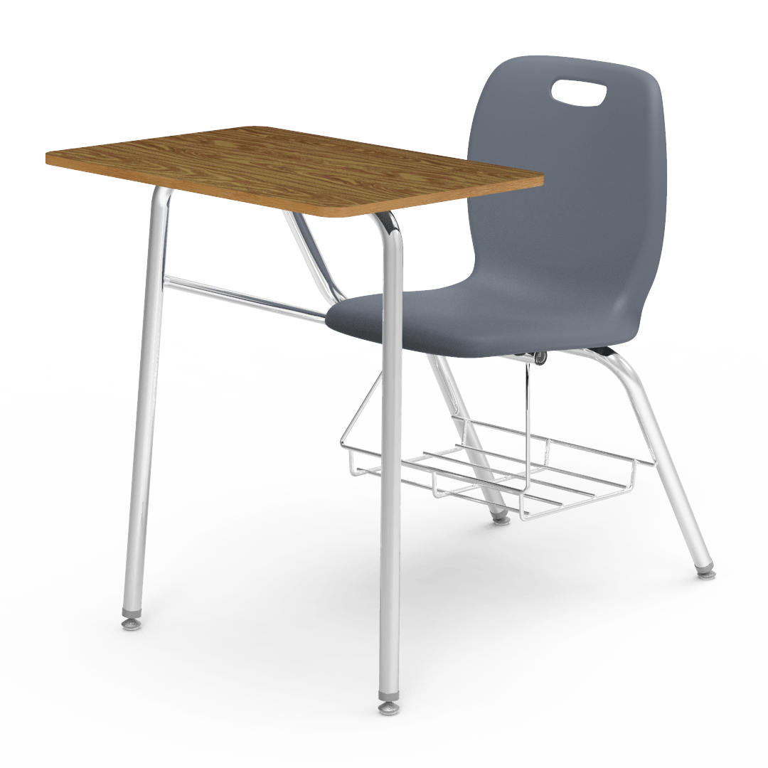 Virco N2 Series Combo School Desk - Laminate Top (Virco N240BR) - SchoolOutlet