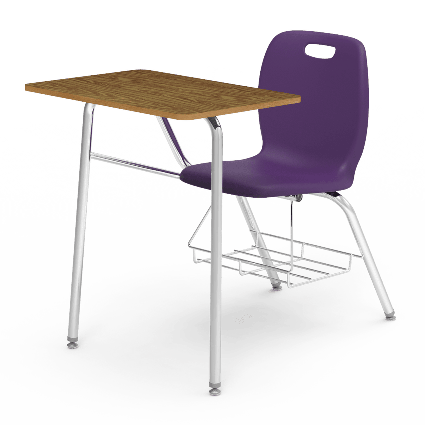 Virco N2 Series Combo School Desk - Laminate Top (Virco N240BR) - SchoolOutlet