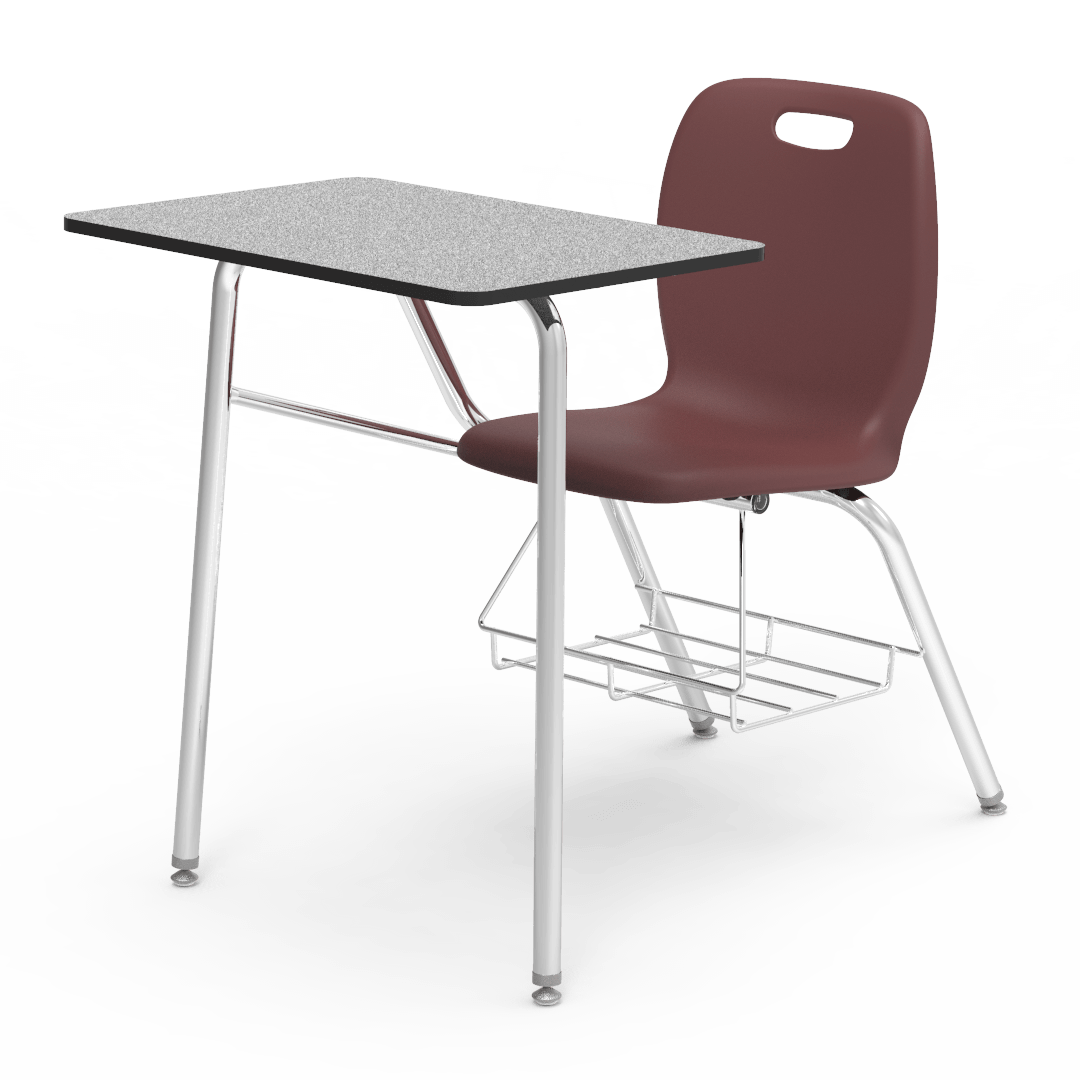 Virco N2 Series Combo School Desk - Laminate Top (Virco N240BR) - SchoolOutlet