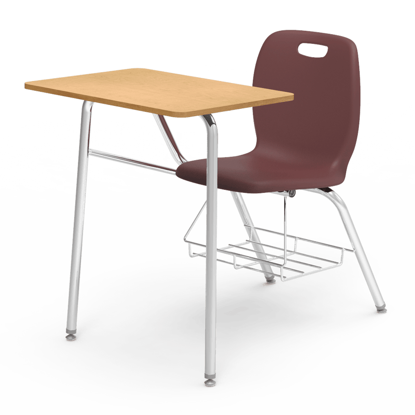 Virco N2 Series Combo School Desk - Laminate Top (Virco N240BR) - SchoolOutlet