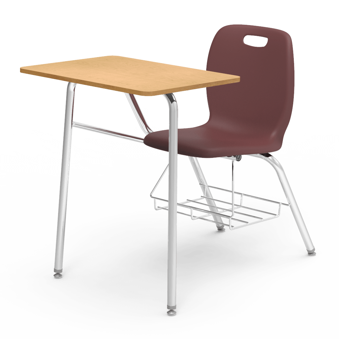 Virco N2 Series Combo School Desk - Laminate Top (Virco N240BR) - SchoolOutlet