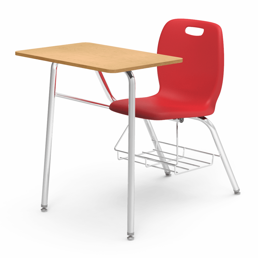 Virco N2 Series Combo School Desk - Laminate Top (Virco N240BR) - SchoolOutlet