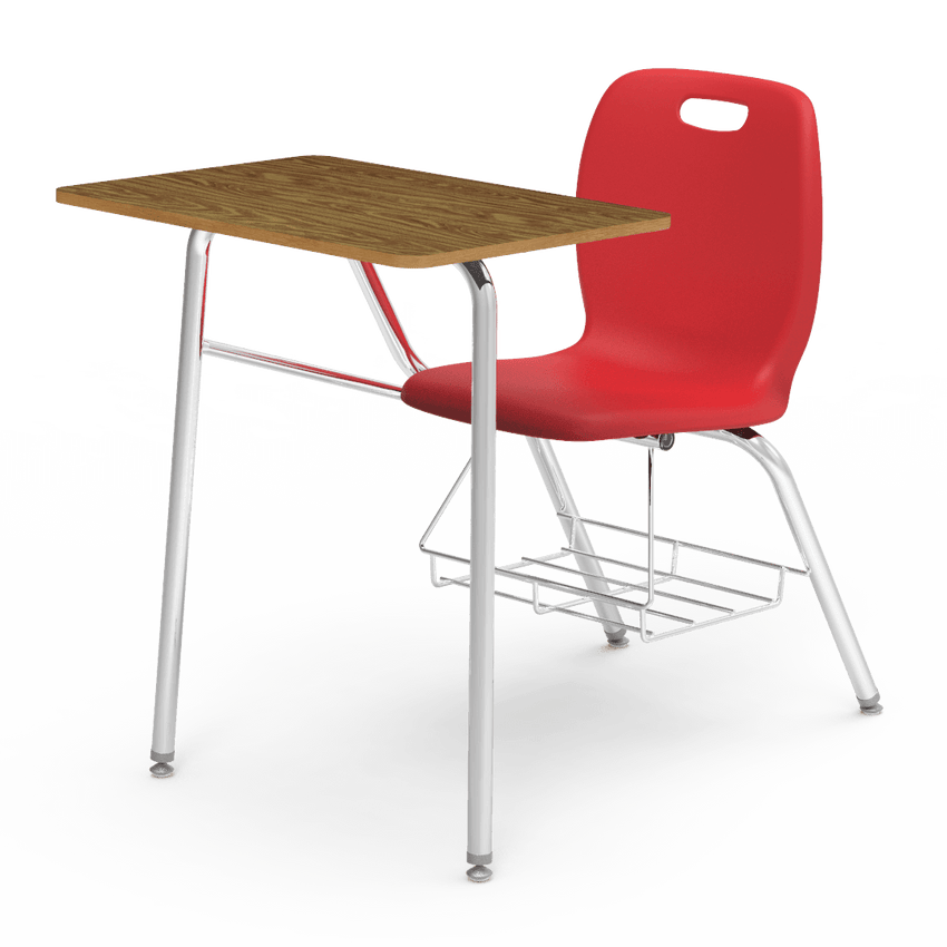 Virco N2 Series Combo School Desk - Laminate Top (Virco N240BR) - SchoolOutlet