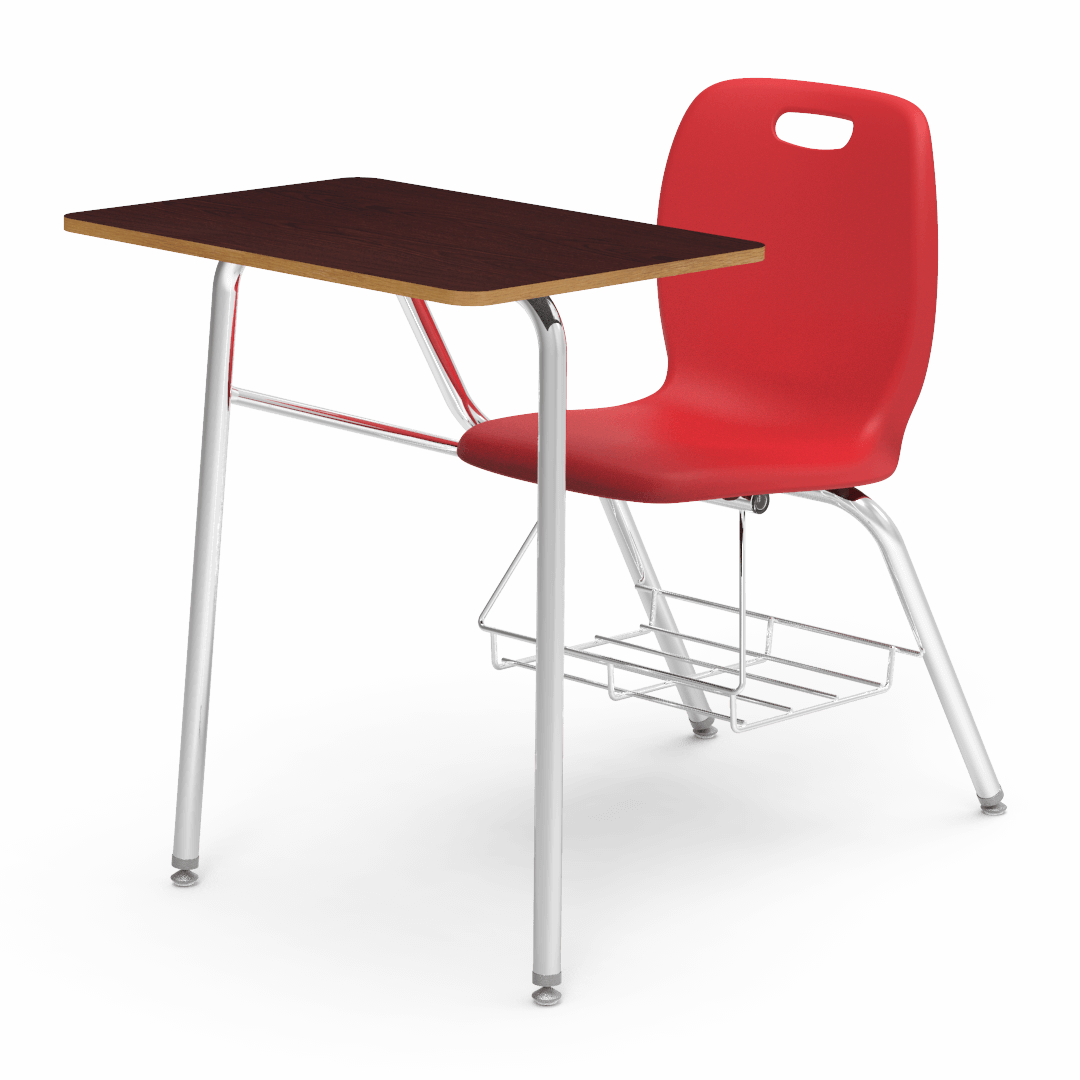 Virco N2 Series Combo School Desk - Laminate Top (Virco N240BR) - SchoolOutlet