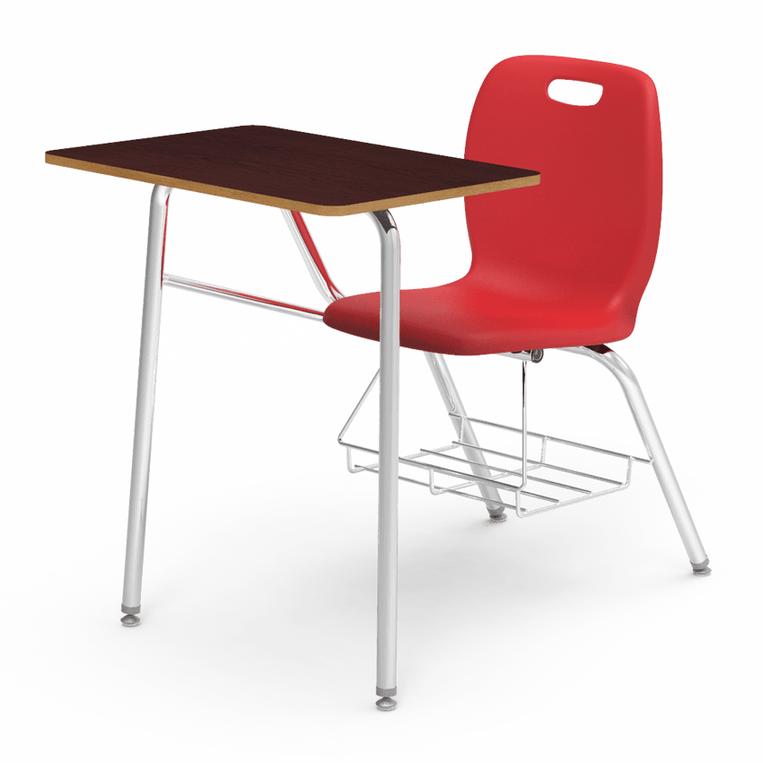 Virco N2 Series Combo School Desk - Laminate Top (Virco N240BR) - SchoolOutlet