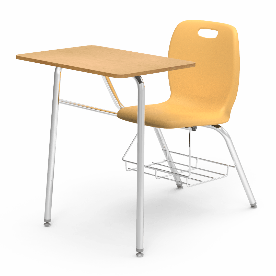 Virco N2 Series Combo School Desk - Laminate Top (Virco N240BR) - SchoolOutlet