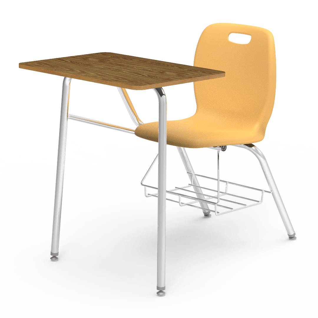 Virco N2 Series Combo School Desk - Laminate Top (Virco N240BR) - SchoolOutlet