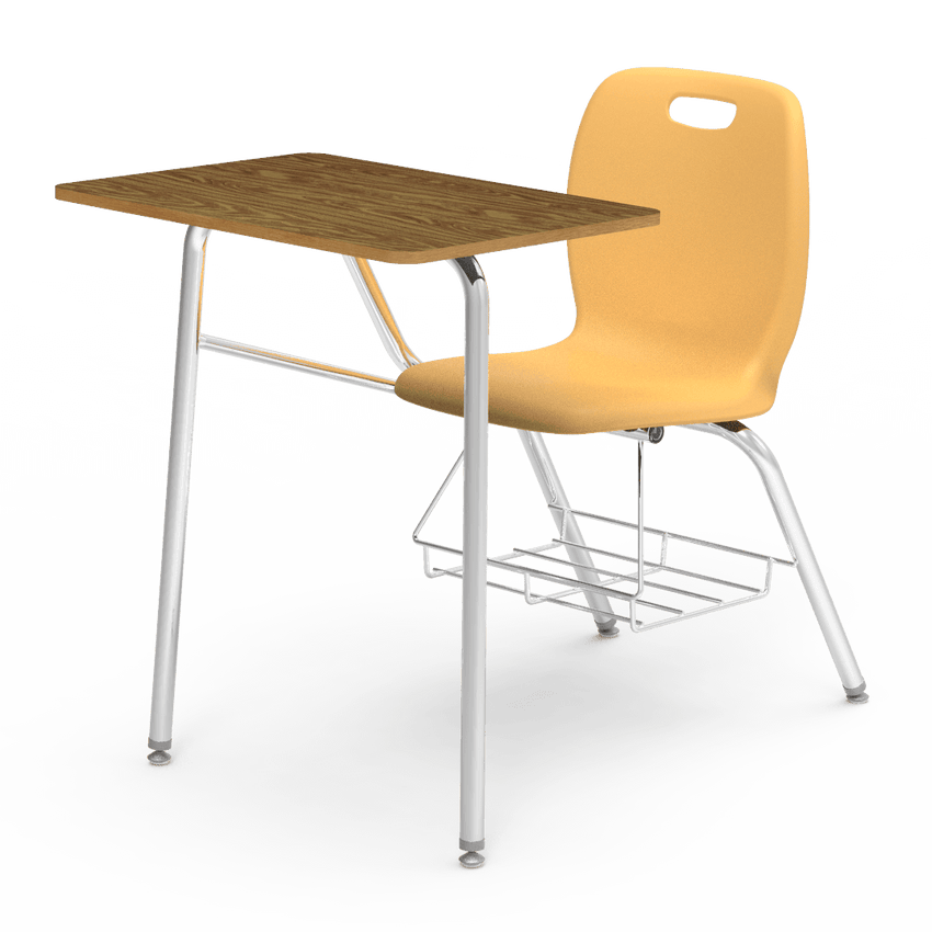 Virco N2 Series Combo School Desk - Laminate Top (Virco N240BR) - SchoolOutlet