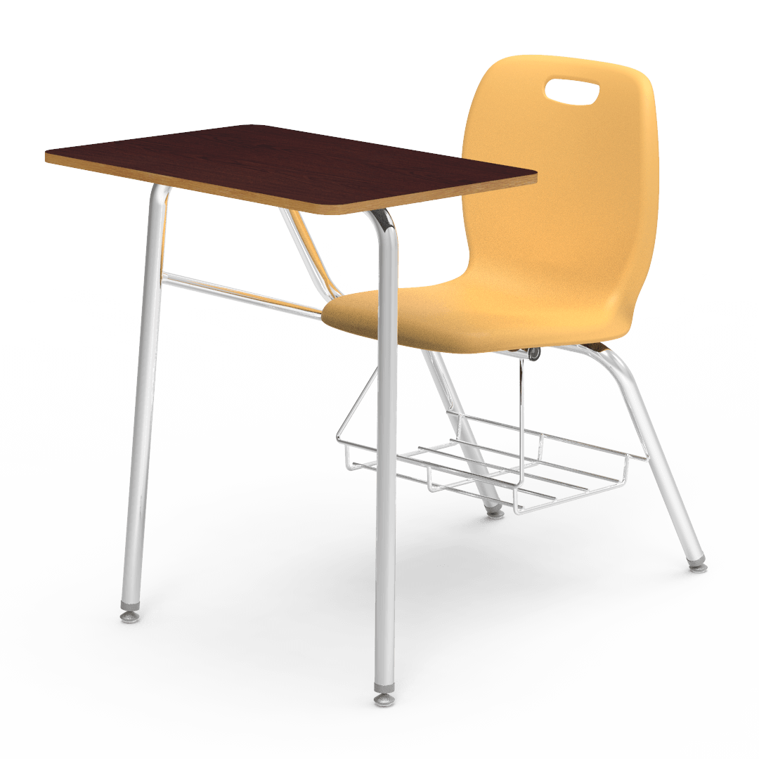 Virco N2 Series Combo School Desk - Laminate Top (Virco N240BR) - SchoolOutlet