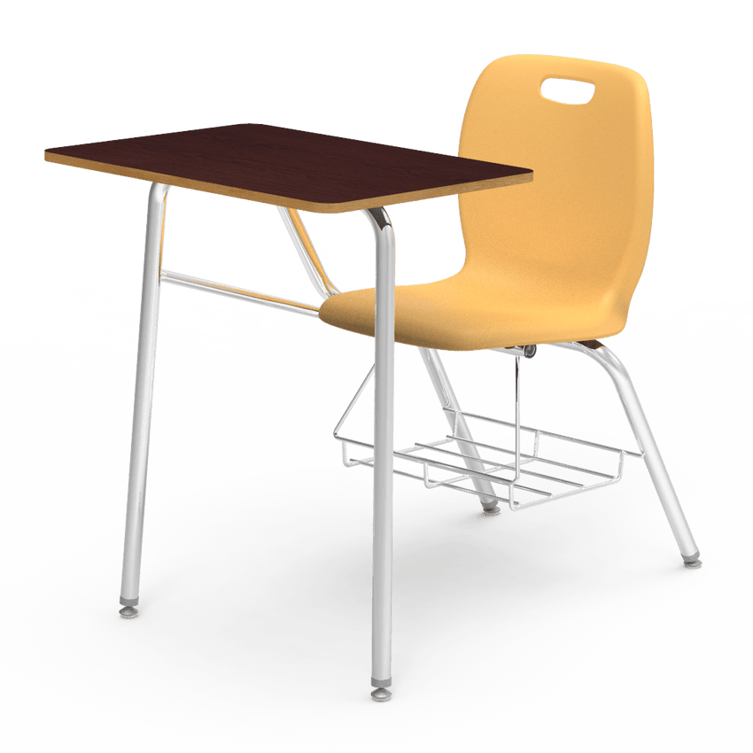 Virco N2 Series Combo School Desk - Laminate Top (Virco N240BR) - SchoolOutlet