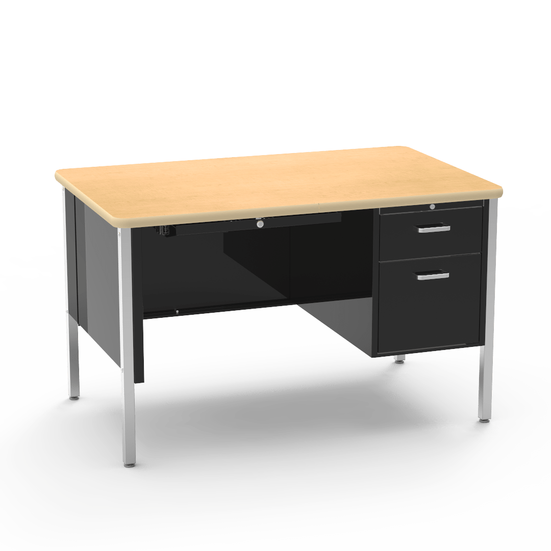 Virco 543 - 540 Series Teacher's Desk Single Pedestal, 30"D x 48"L Laminate Top - SchoolOutlet