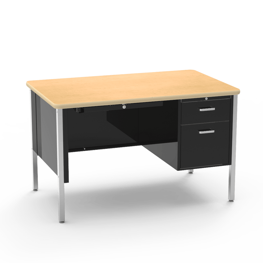 Virco 543 - 540 Series Teacher's Desk Single Pedestal, 30"D x 48"L Laminate Top - SchoolOutlet