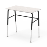 Virco 723 Adjustable Height Student Desk, No Bookrack and Laminate Top with Nylon Glides - SchoolOutlet