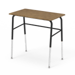 Virco 723 Adjustable Height Student Desk, No Bookrack and Laminate Top with Nylon Glides - SchoolOutlet