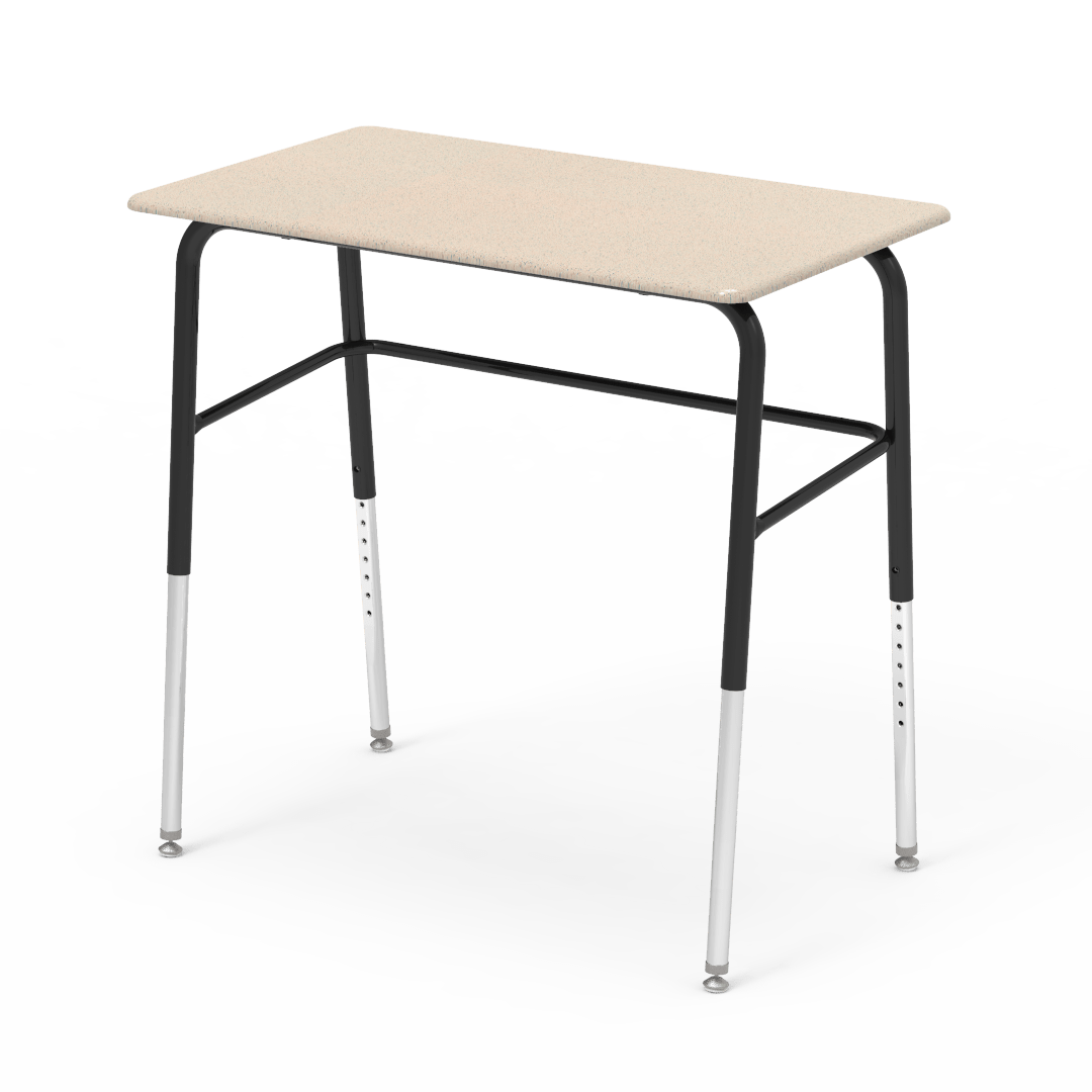 Virco 723M - 723 Series Student Desk with 34"W x 20"D Hard Plastic Top and Adjustable Height Legs (26" - 34"H) - SchoolOutlet