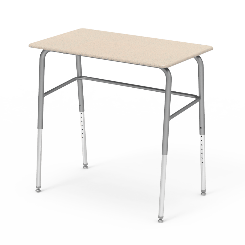 Virco 723M - 723 Series Student Desk with 34"W x 20"D Hard Plastic Top and Adjustable Height Legs (26" - 34"H) - SchoolOutlet