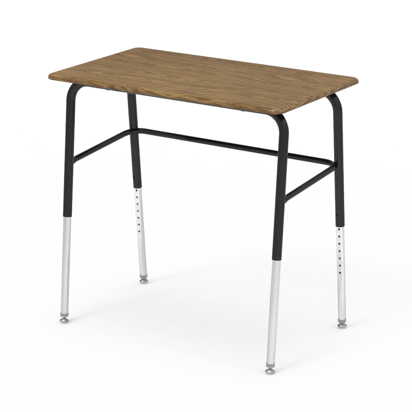 Virco 723M - 723 Series Student Desk with 34"W x 20"D Hard Plastic Top and Adjustable Height Legs (26" - 34"H) - SchoolOutlet