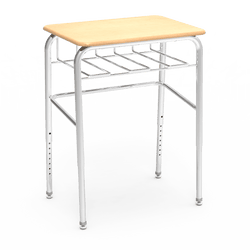 Virco 72BRLBM 72 Series Student Desk w/ Leg Brace, Bookrack