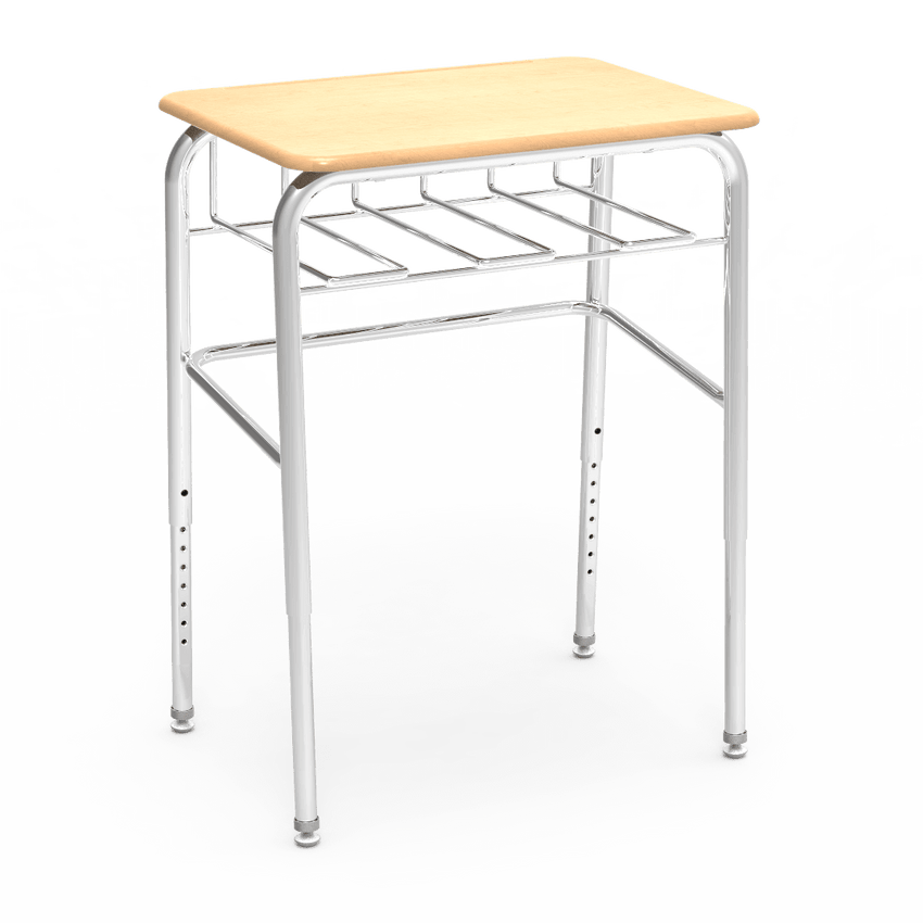 Virco 72BRLBM 72 Series Student Desk w/ Leg Brace, Bookrack - SchoolOutlet