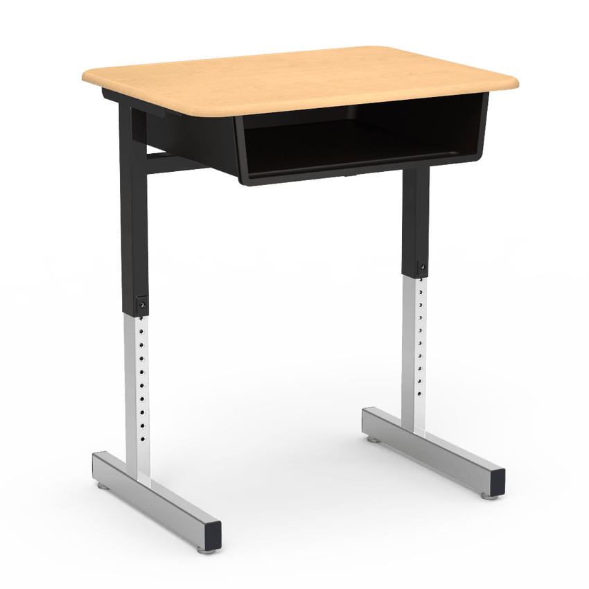 Virco 871M - Student Desk with Open Front Book Box, 20" x 26" Hard Plastic Top, Cantilever Legs - SchoolOutlet