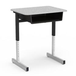 Virco 871M - Student Desk with Open Front Book Box, 20" x 26" Hard Plastic Top, Cantilever Legs