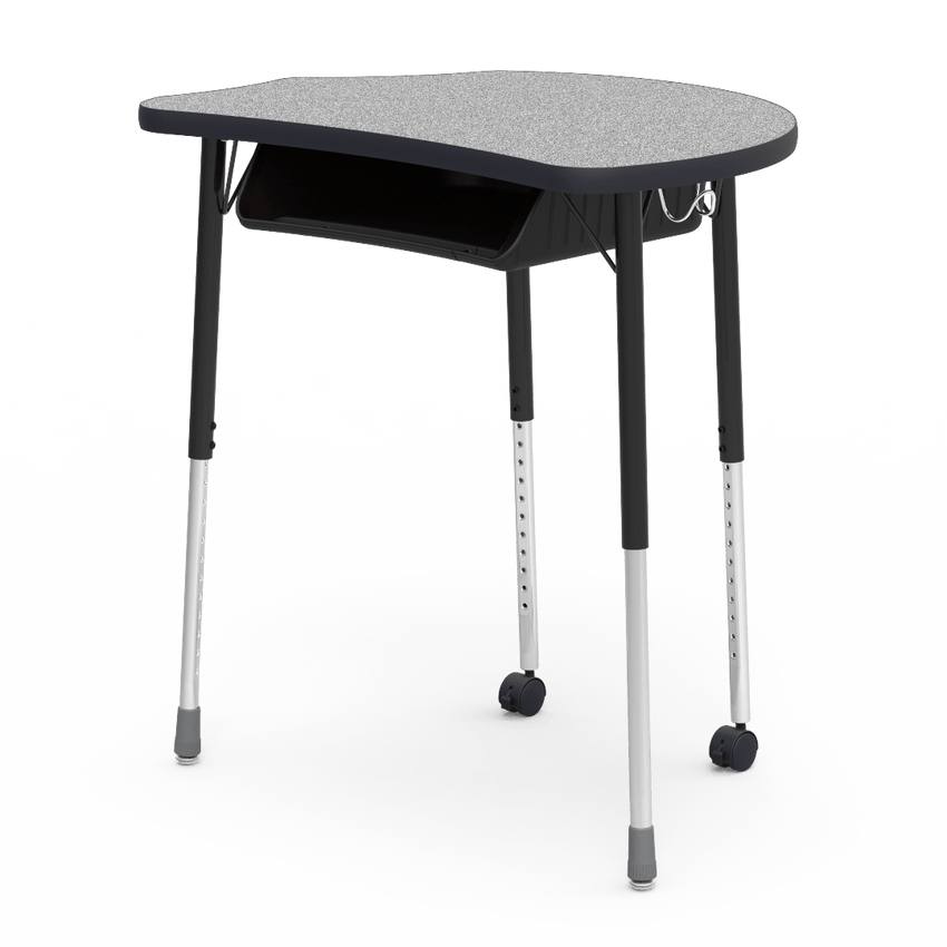 Virco MC2432BBC - Virco Molecule Series Student Desk 24" x 32" Laminate Top with Plastic Book-Box and two Casters- Create Shapes when Pushed Together - SchoolOutlet