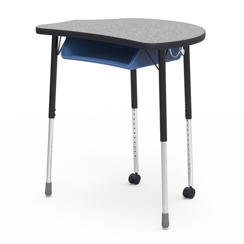 Virco MC2432BBC - Virco Molecule Series Student Desk 24" x 32" Laminate Top with Plastic Book-Box and two Casters- Create Shapes when Pushed Together - SchoolOutlet