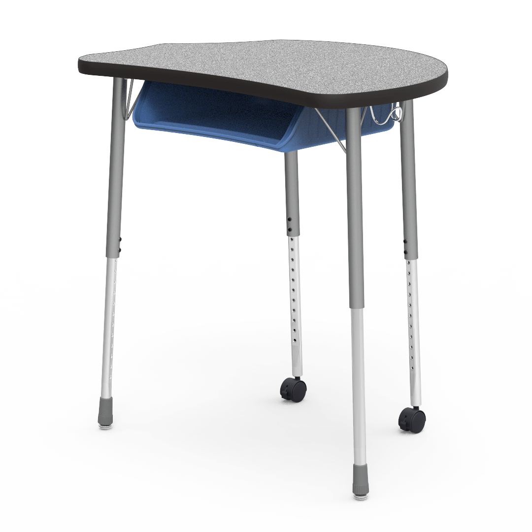 Virco MC2432BBC - Virco Molecule Series Student Desk 24" x 32" Laminate Top with Plastic Book-Box and two Casters- Create Shapes when Pushed Together - SchoolOutlet