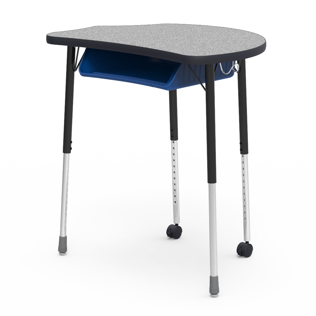 Virco MC2432BBC - Virco Molecule Series Student Desk 24" x 32" Laminate Top with Plastic Book-Box and two Casters- Create Shapes when Pushed Together - SchoolOutlet