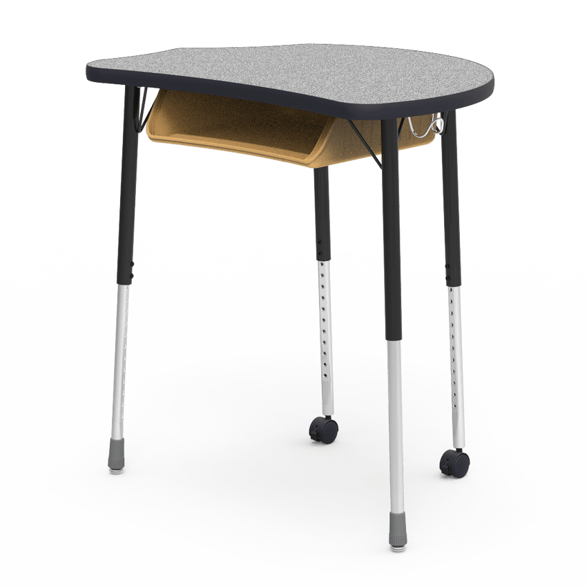 Virco MC2432BBC - Virco Molecule Series Student Desk 24" x 32" Laminate Top with Plastic Book-Box and two Casters- Create Shapes when Pushed Together - SchoolOutlet