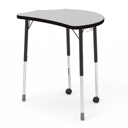 Virco Molecule Series Student Desk 24" x 32" Laminate Top with Backpack Hanger and two Casters- Create Shapes when Pushed Together