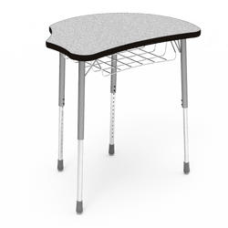 Virco Molecule Series Student Desk 24" x 32" Laminate Top with Wire Book-Rack - Create Shapes when Pushed Together