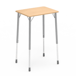 Virco Z2026SUM - ZUMA Series Stand-Up Height Student Desk, Hard Plastic 20" x 26-1/8" Top, 29"-41"H
