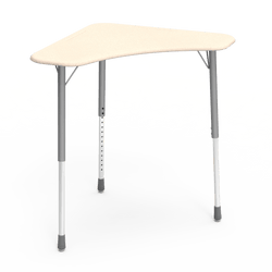 Virco ZBOOMM - ZUMA Series Student Desk - Boomerang Shape, Hard Plastic Top, 22"-34"H