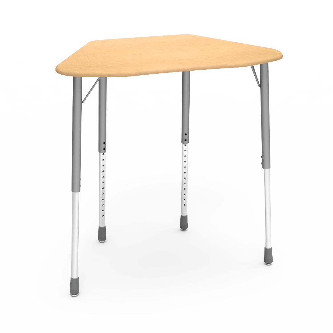 Virco ZHEXM - ZUMA Series Student Desk, Collaborative Shape Hard Plastic Top for 6-Desk Hexagonal Grouping, 22"-34"H - SchoolOutlet