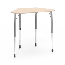 Virco ZHEXM - ZUMA Series Student Desk, Collaborative Shape Hard Plastic Top for 6-Desk Hexagonal Grouping, 22"-34"H