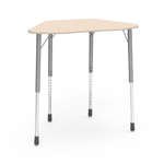 Virco ZHEXM - ZUMA Series Student Desk, Collaborative Shape Hard Plastic Top for 6-Desk Hexagonal Grouping, 22