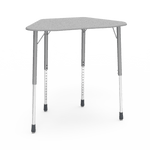 Virco ZHEXM - ZUMA Series Student Desk, Collaborative Shape Hard Plastic Top for 6-Desk Hexagonal Grouping, 22