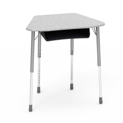 Virco ZOCTBOXM - ZUMA Series Student Desk, Collaborative Shape Hard Plastic Top for 8-Desk Octagonal Grouping, 22"-34"H with plastic book box