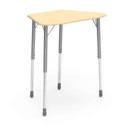 Virco ZOCTM - ZUMA Series Student Desk, Collaborative Shape Hard Plastic Top for 8-Desk Octagonal Grouping, 22"-34"H Adjustable Height