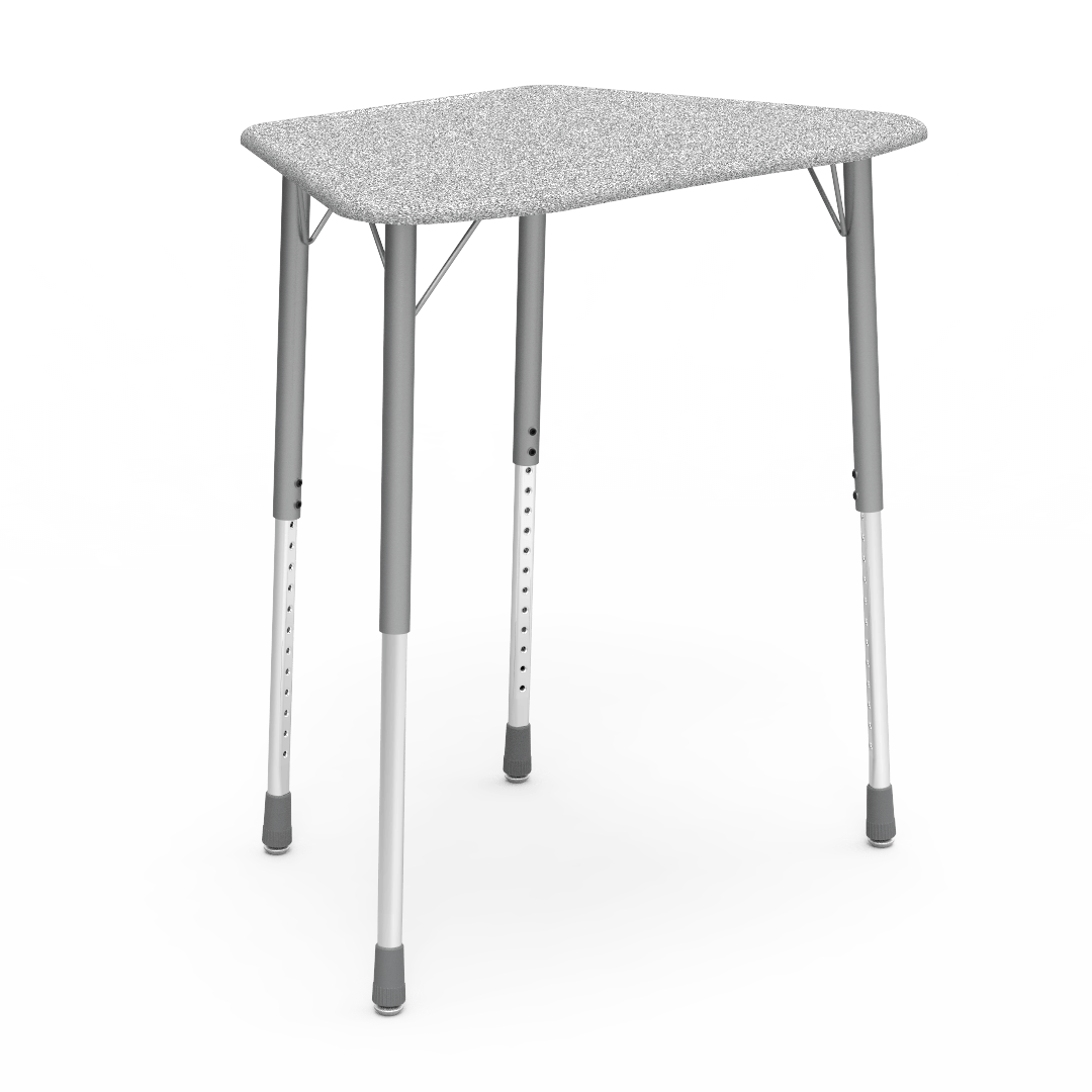 Virco ZOCTM - ZUMA Series Student Desk, Collaborative Shape Hard Plastic Top for 8-Desk Octagonal Grouping, 22"-34"H Adjustable Height - SchoolOutlet