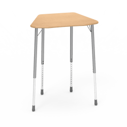 Virco ZOCTSUM - ZUMA Series Stand-Up Height Student Desk, Collaborative Shape Hard Plastic Top for 8-Desk Octagonal Grouping, 29"-41"H