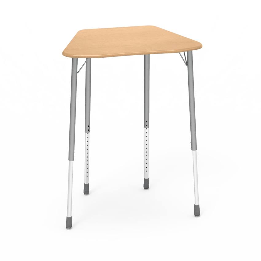 Virco ZOCTSUM - ZUMA Series Stand-Up Height Student Desk, Collaborative Shape Hard Plastic Top for 8-Desk Octagonal Grouping, 29"-41"H - SchoolOutlet