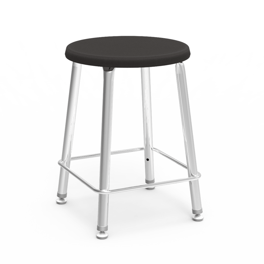 Virco 12018 - 120 Series 18" High Stool with Colored Plastic Seat, Chrome Frame - SchoolOutlet